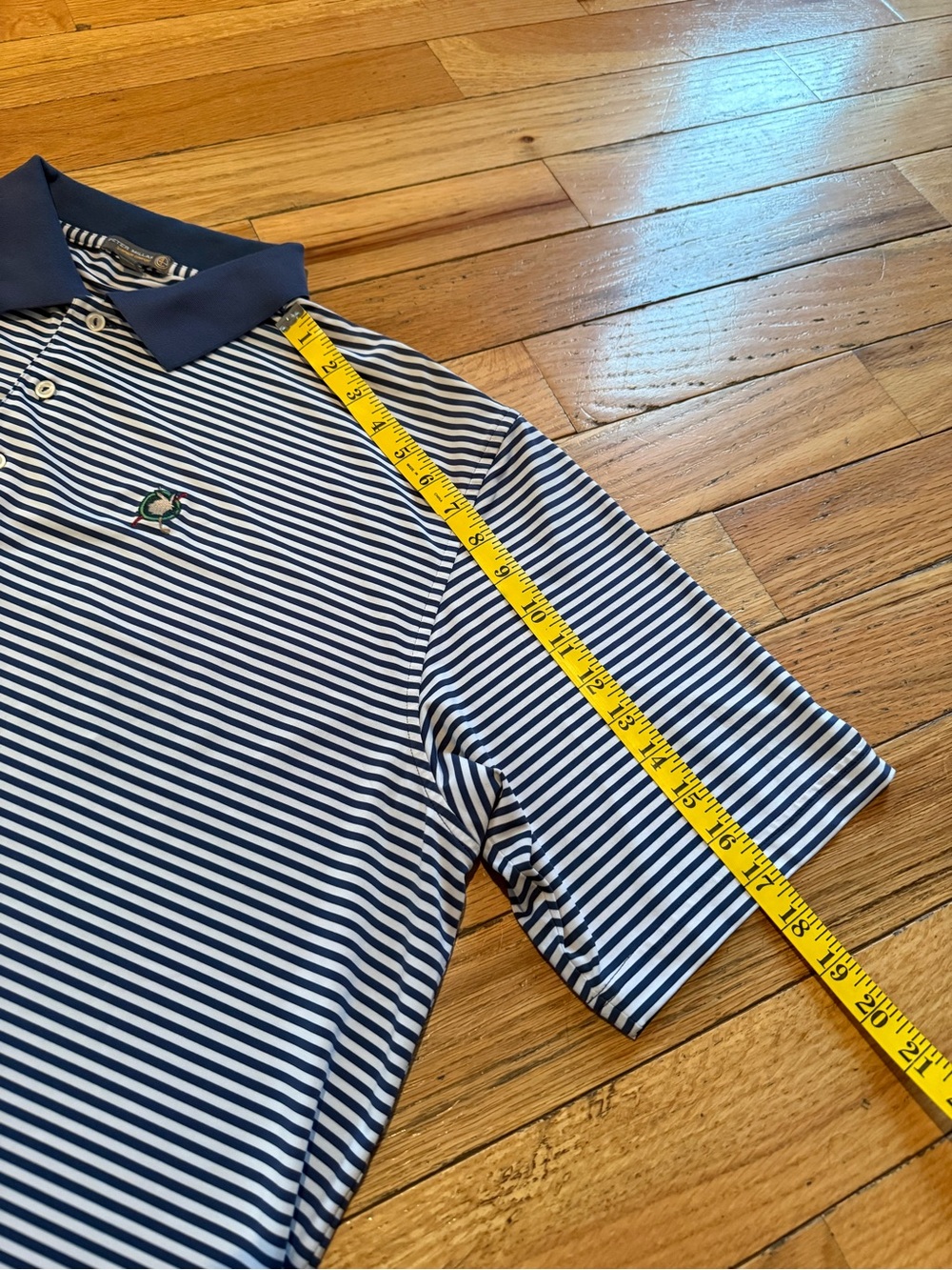PETER MILLAR Indian Head Golf Club Summer Comfort Golf Polo Blue/White Size XXL - Picture 13 of 13